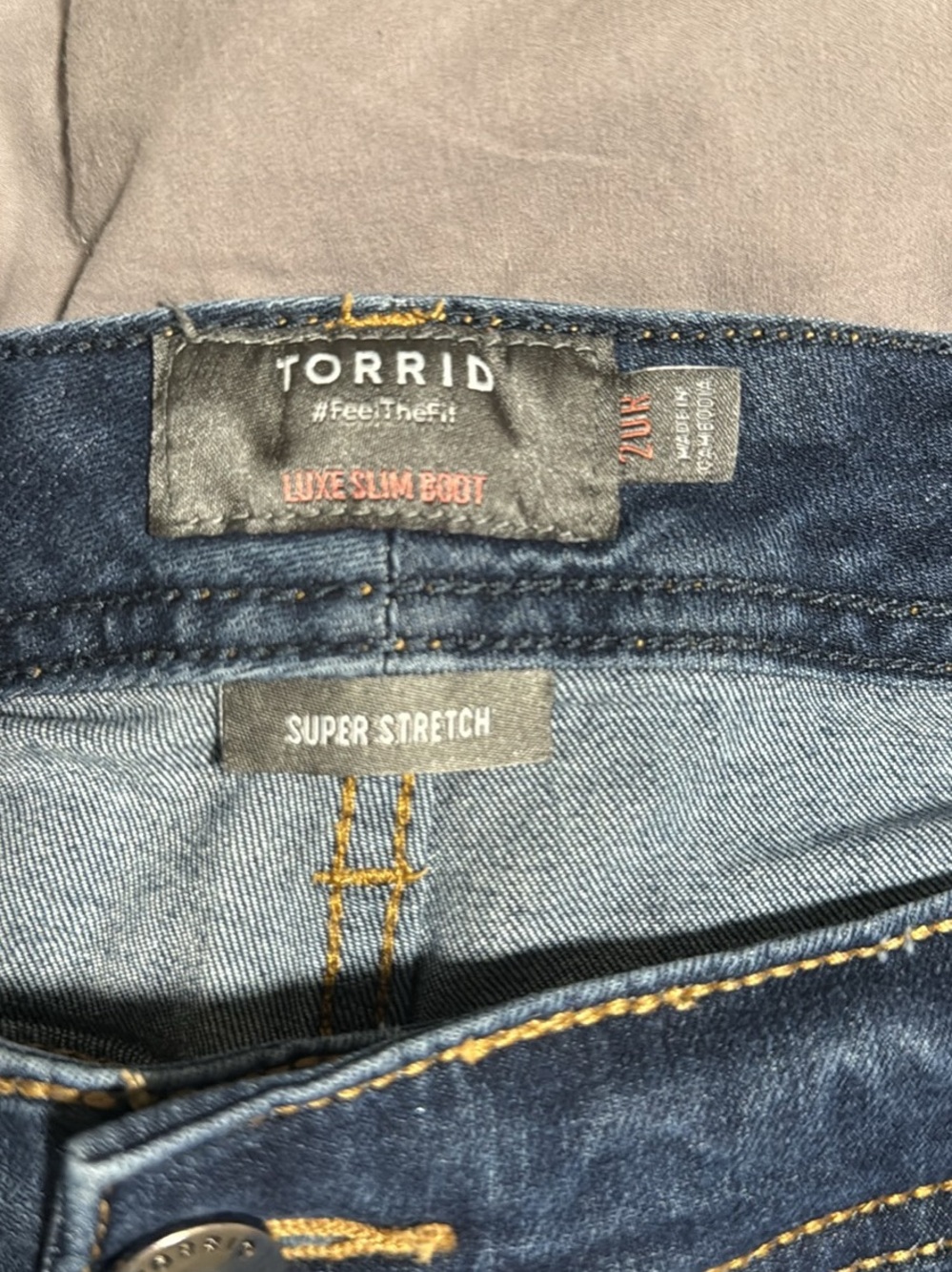 Torrid Dark Blue Luxe Slim Boot Super Stretch Jeans